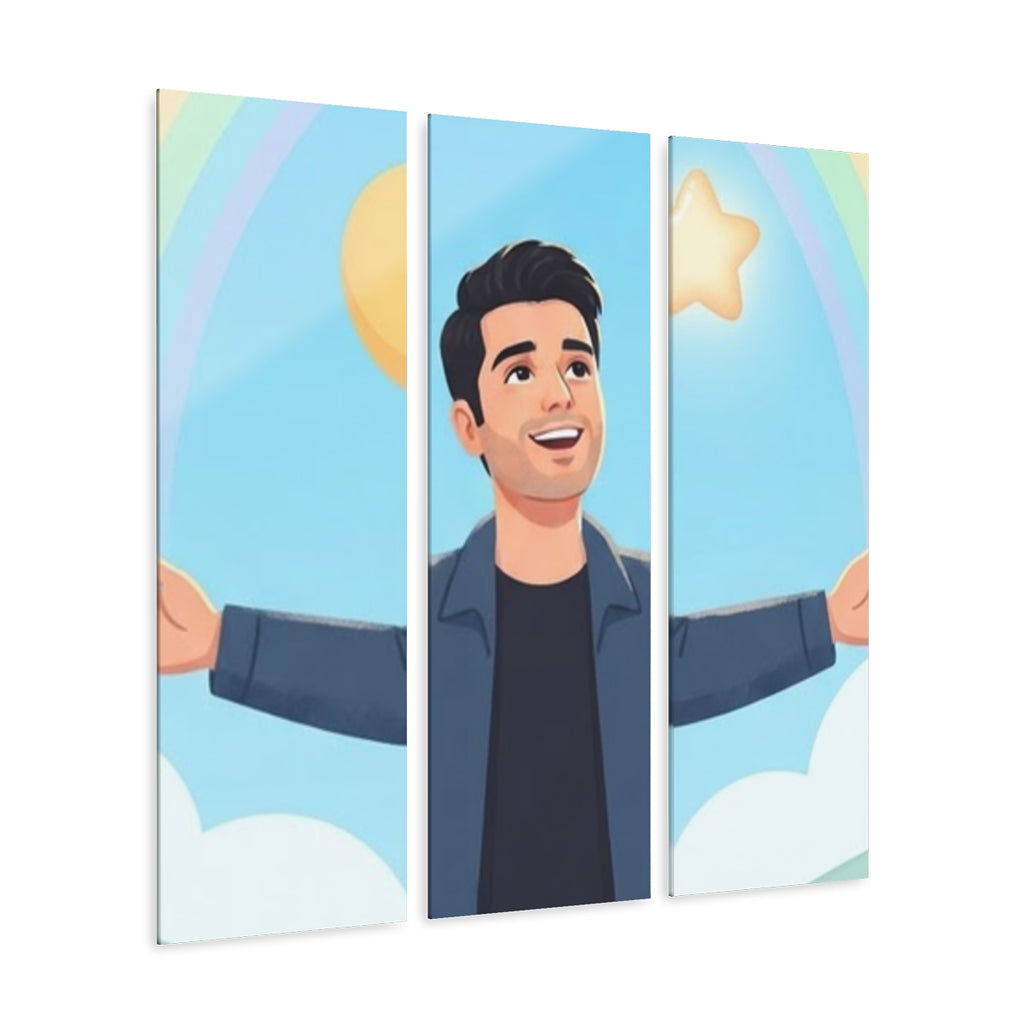 Acrylic Prints Triptych - Meadow Horizons — Portrait |...