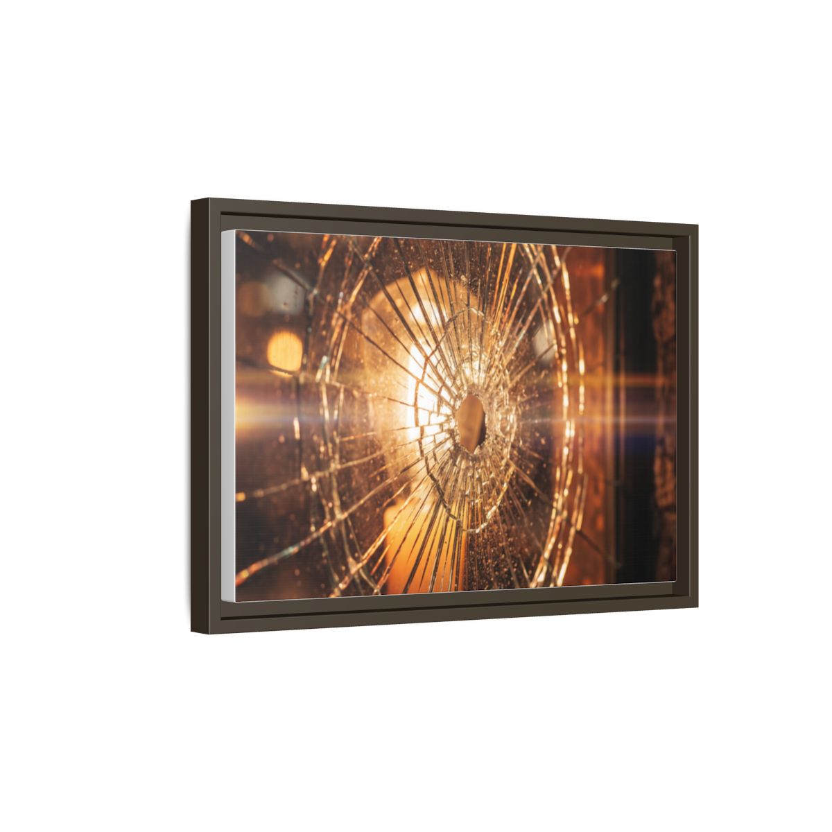 Framed Matte Canvas - Shattered Glass