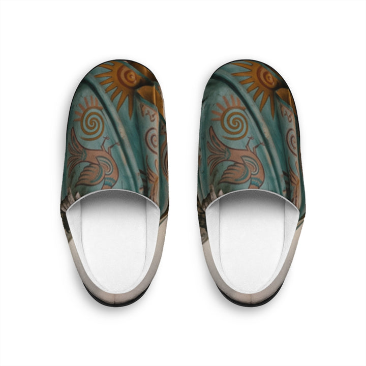 Men's Indoor Slippers - Silent Sanctuary Statue Art