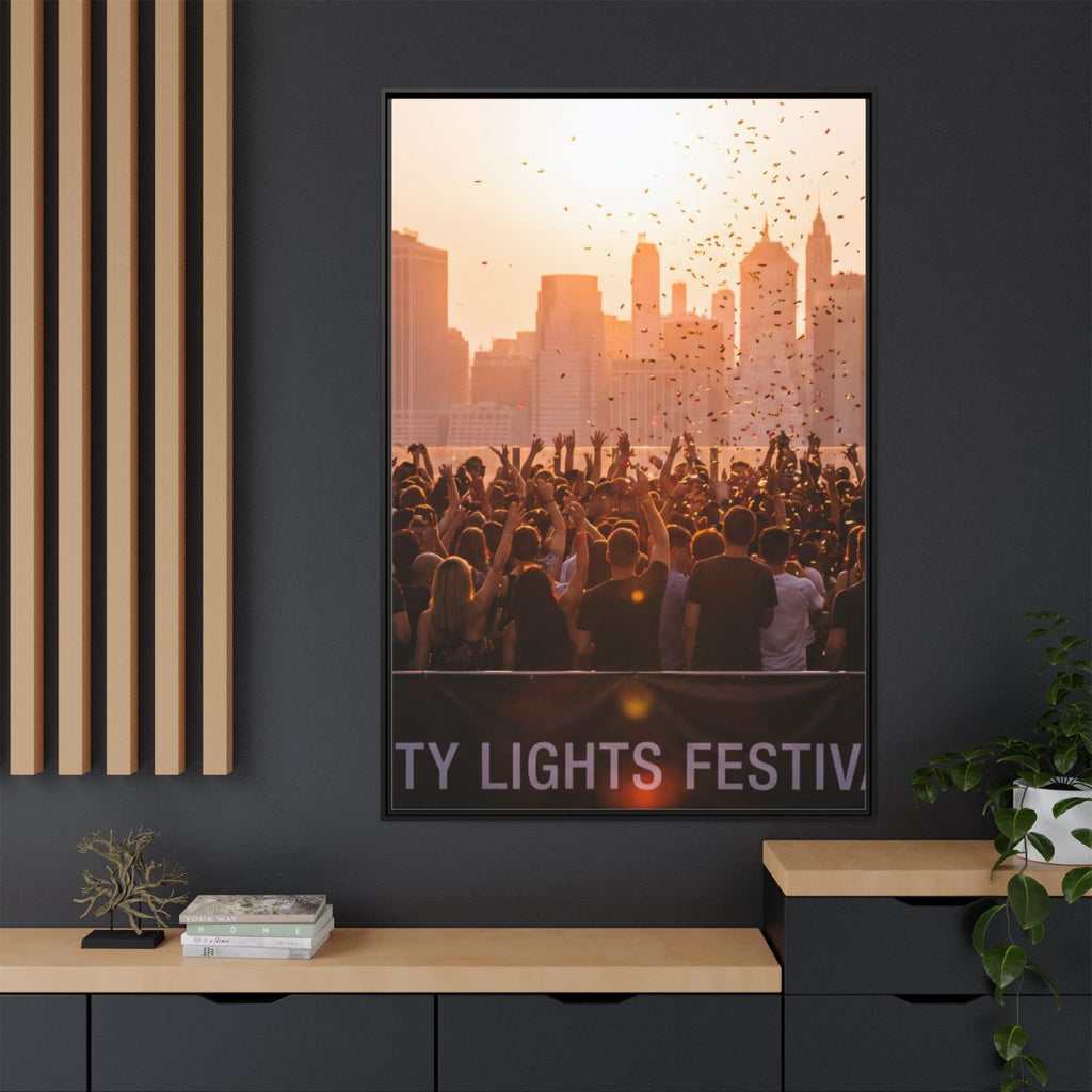 Framed Matte Canvas - City Lights Festival (8×10, 9×12... |...