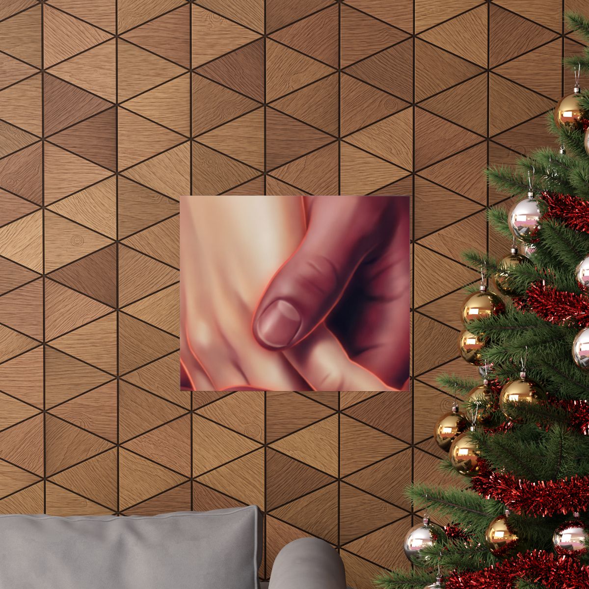 Matte Horizontal Posters - Ethereal Connection Holding Hands...