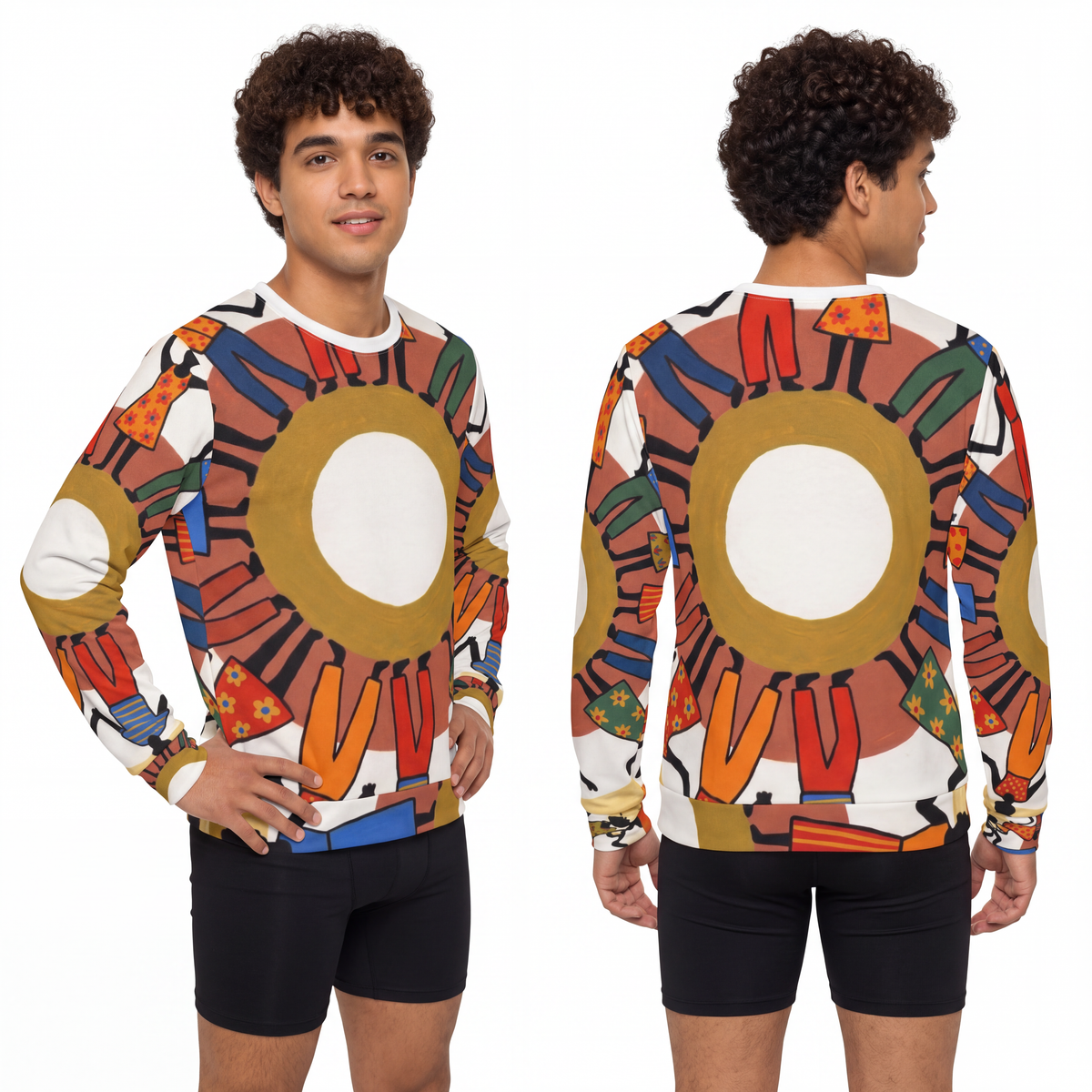 Men's Lightweight Sweatshirt - Unity Mandala Art | Echovira...
