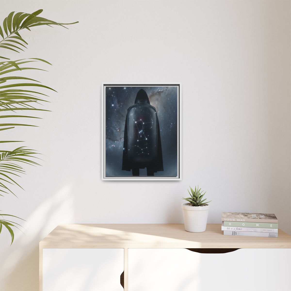 Matte Canvas, Framed - Cosmic Sentinel Orion Constellation...