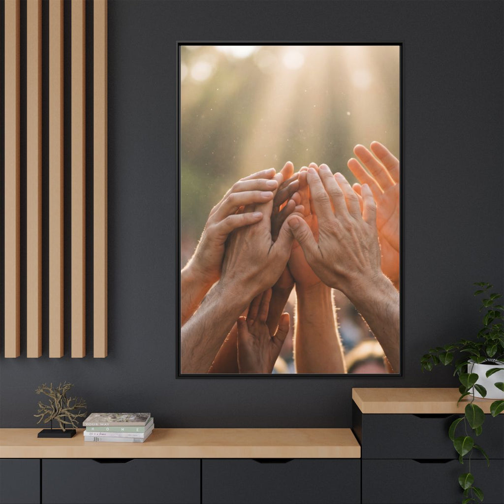 Matte Canvas, Framed - Golden Rays of Unity Wall Art (8×10...