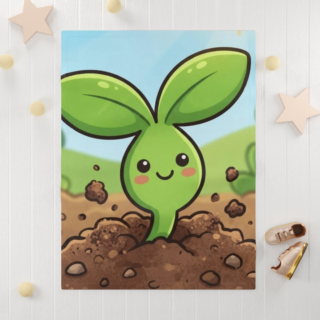 Soft Fleece Baby Blanket - Sunny Sprout Wrap | Echovira...