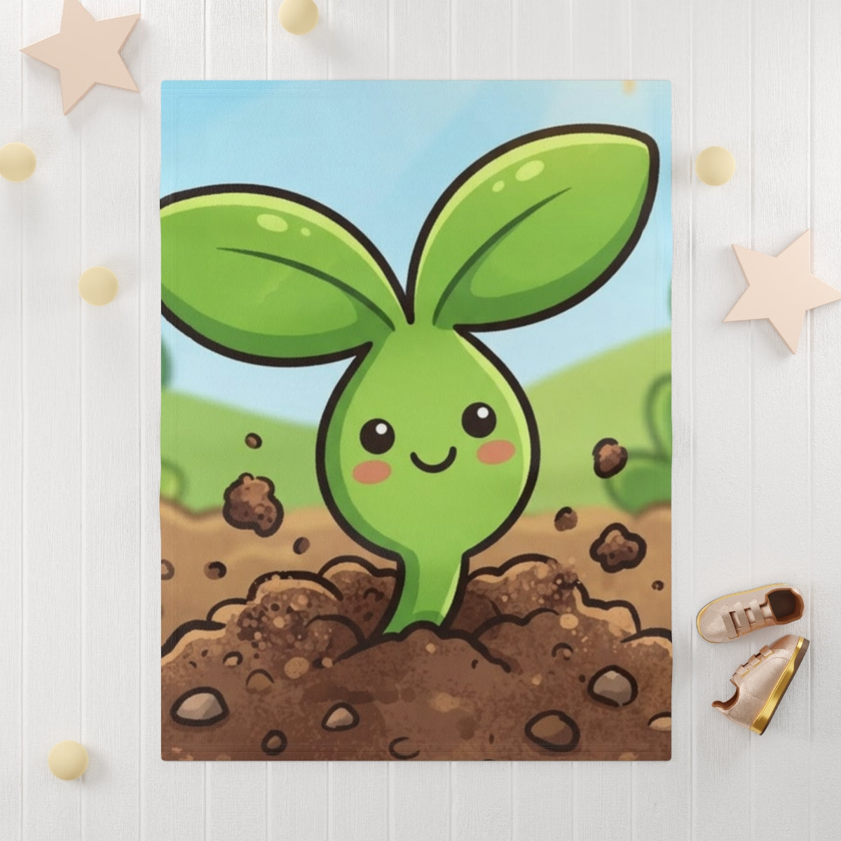 Soft Fleece Baby Blanket - Sunny Sprout Wrap | Echovira...
