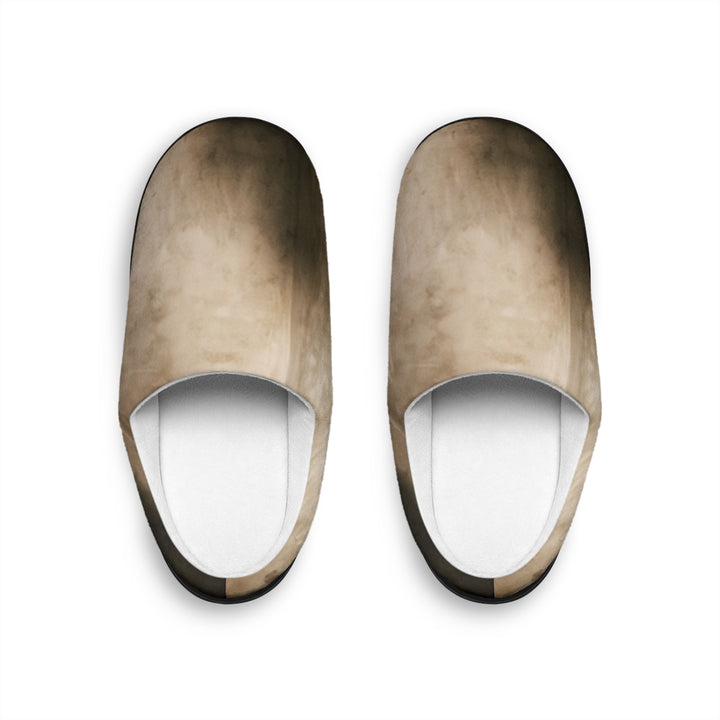 Women's Indoor Slippers - Shadows of the Citadel moody architectural print