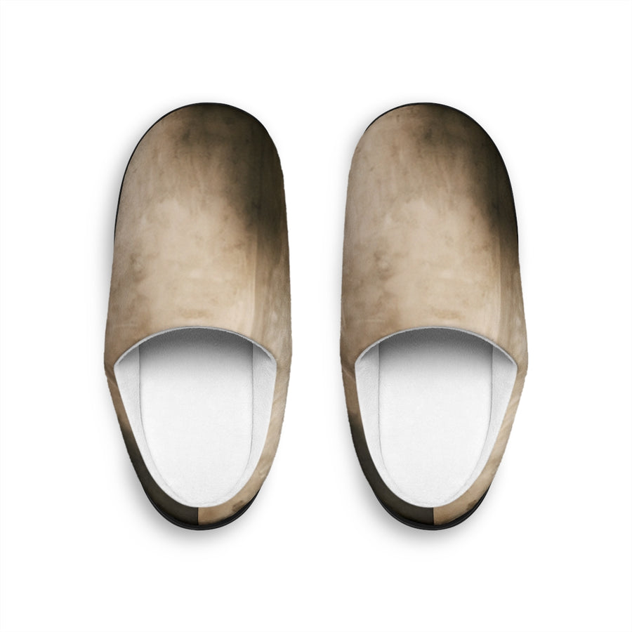 Women's Indoor Slippers - Shadows of the Citadel moody architectural print