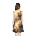 Vestido de niña con arte de vidrio en ámbar fundido
