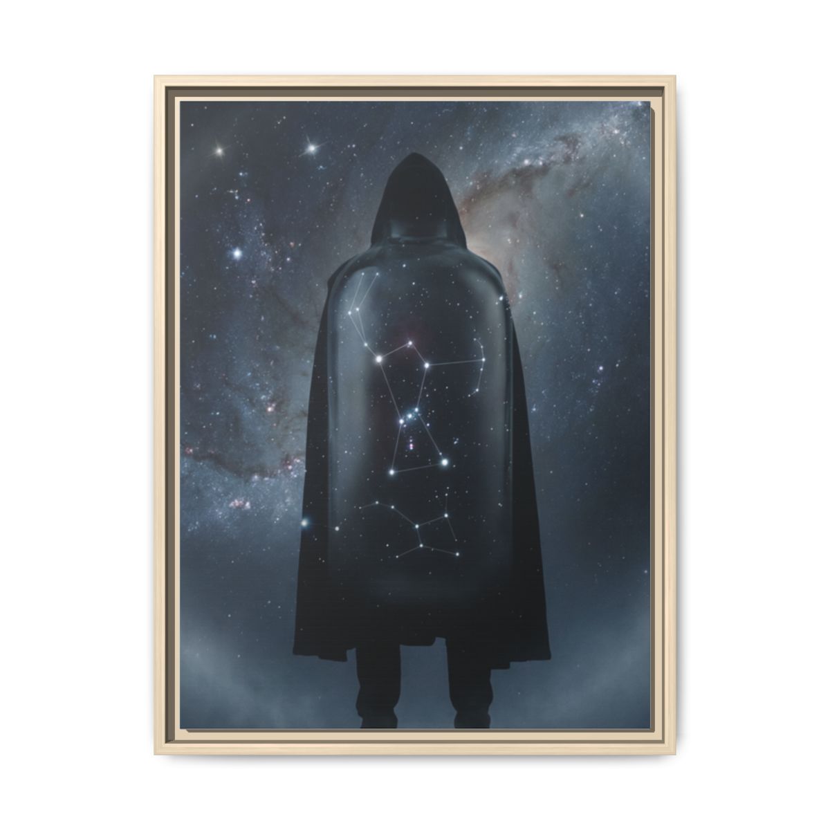 Framed Matte Canvas - Cosmic Sentinel — Natural / 1.25" (8×10, 9×12, 11×14, 12×16, 10×20, 12×18, 16×20, 16×24, 12×36, 18×24, 20×24, 16×32, 20×30, 24×30, 16×48, 24×32, 24×36, 24×48, 20×60, 30×40, 32×48, 30×60 & 40×60)