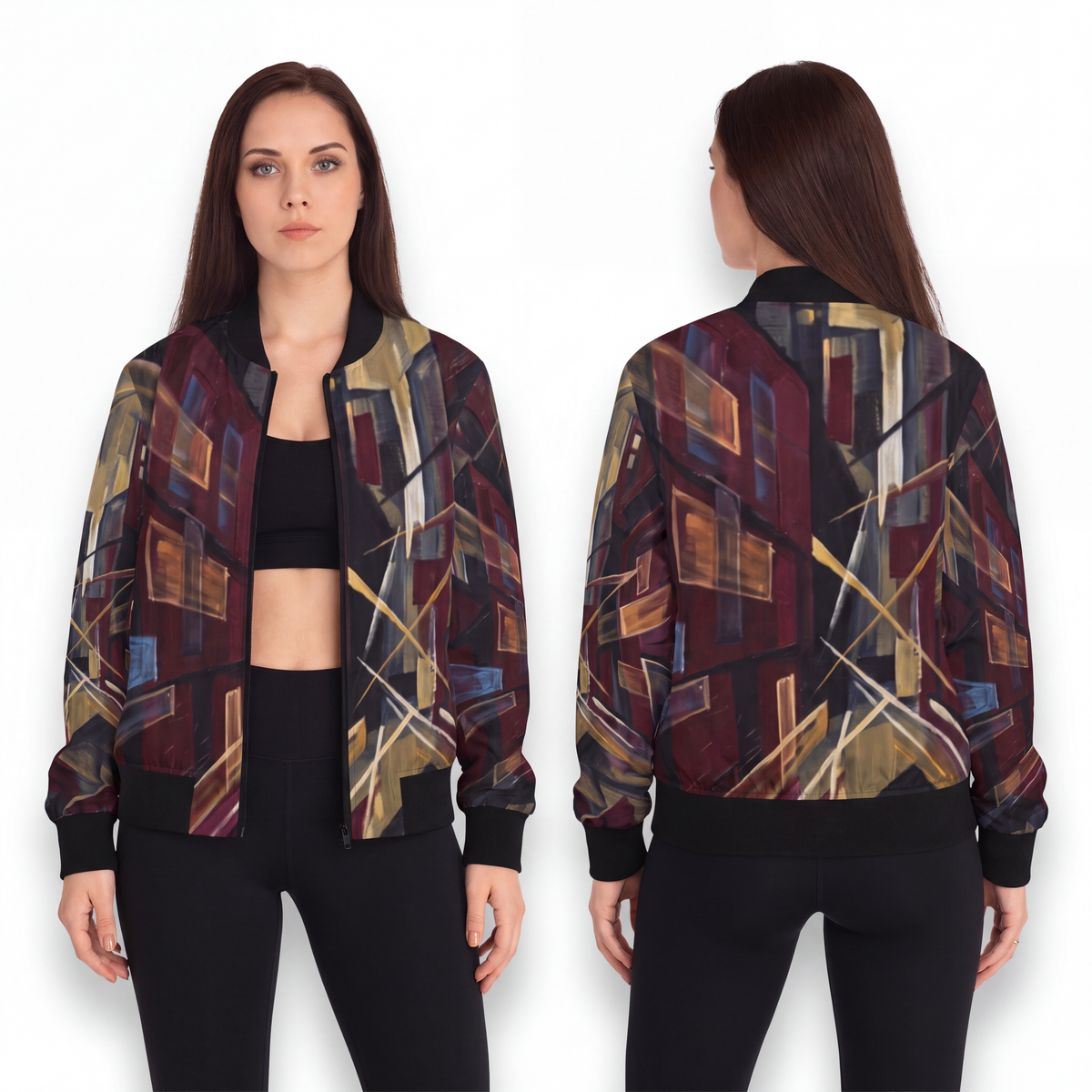 Women's Bomber Jacket - Urban Perspective | Echovira Gallery