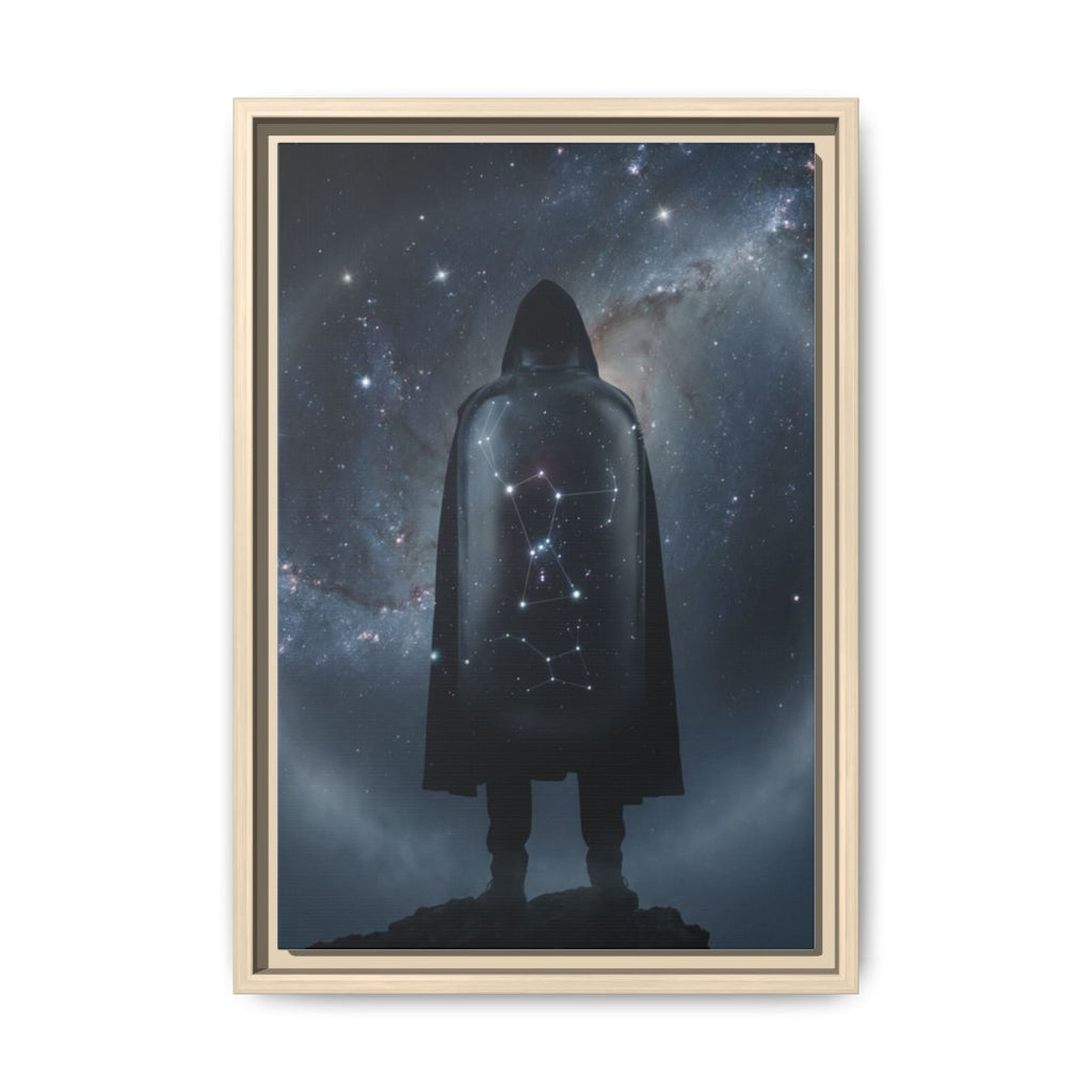 Framed Matte Canvas - Cosmic Sentinel — Natural / 1.25" (8×10, 9×12, 11×14, 12×16, 10×20, 12×18, 16×20, 16×24, 12×36, 18×24, 20×24, 16×32, 20×30, 24×30, 16×48, 24×32, 24×36, 24×48, 20×60, 30×40, 32×48, 30×60 & 40×60)