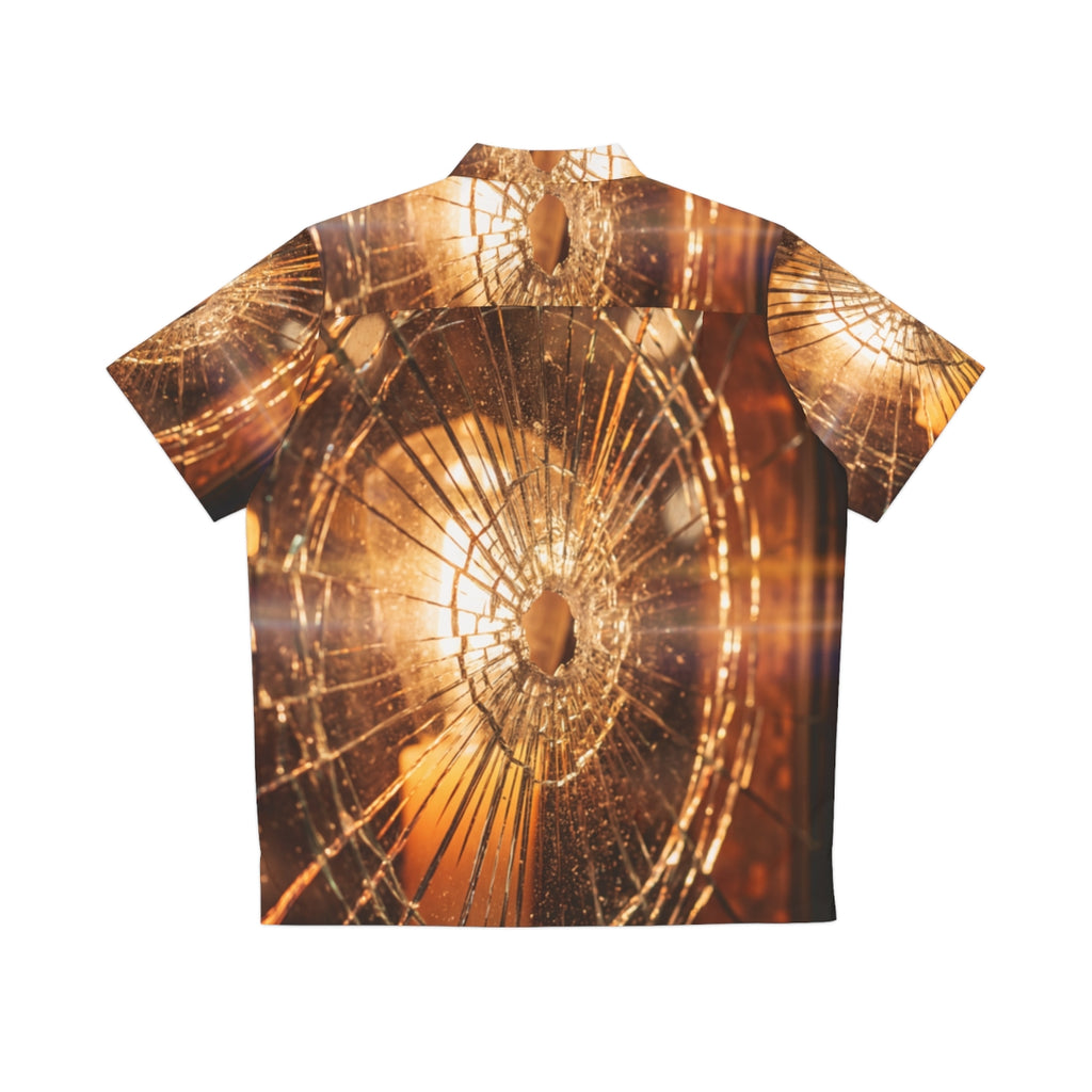 Men's Hawaiian Shirt - Shattered Light Golden Amber... |...