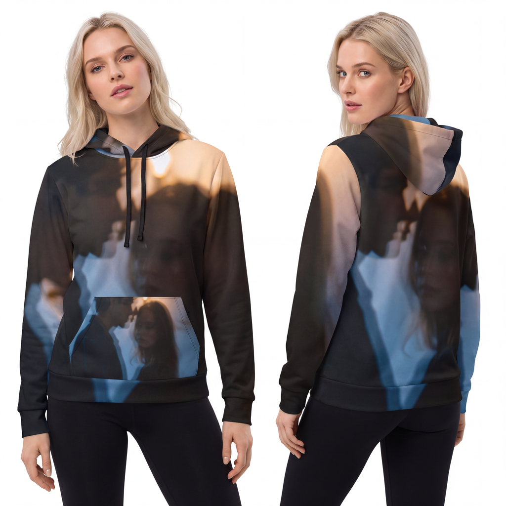 Midnight Shadow Athletic Hoodie - Moody Pullover | Echovira...
