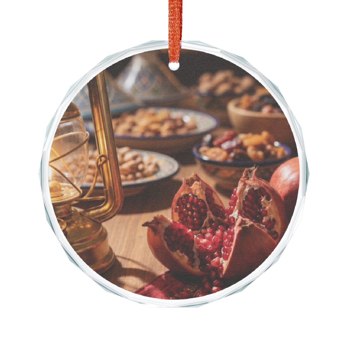Crystal Glass Ornament - Warm Harvest Holiday Star |...