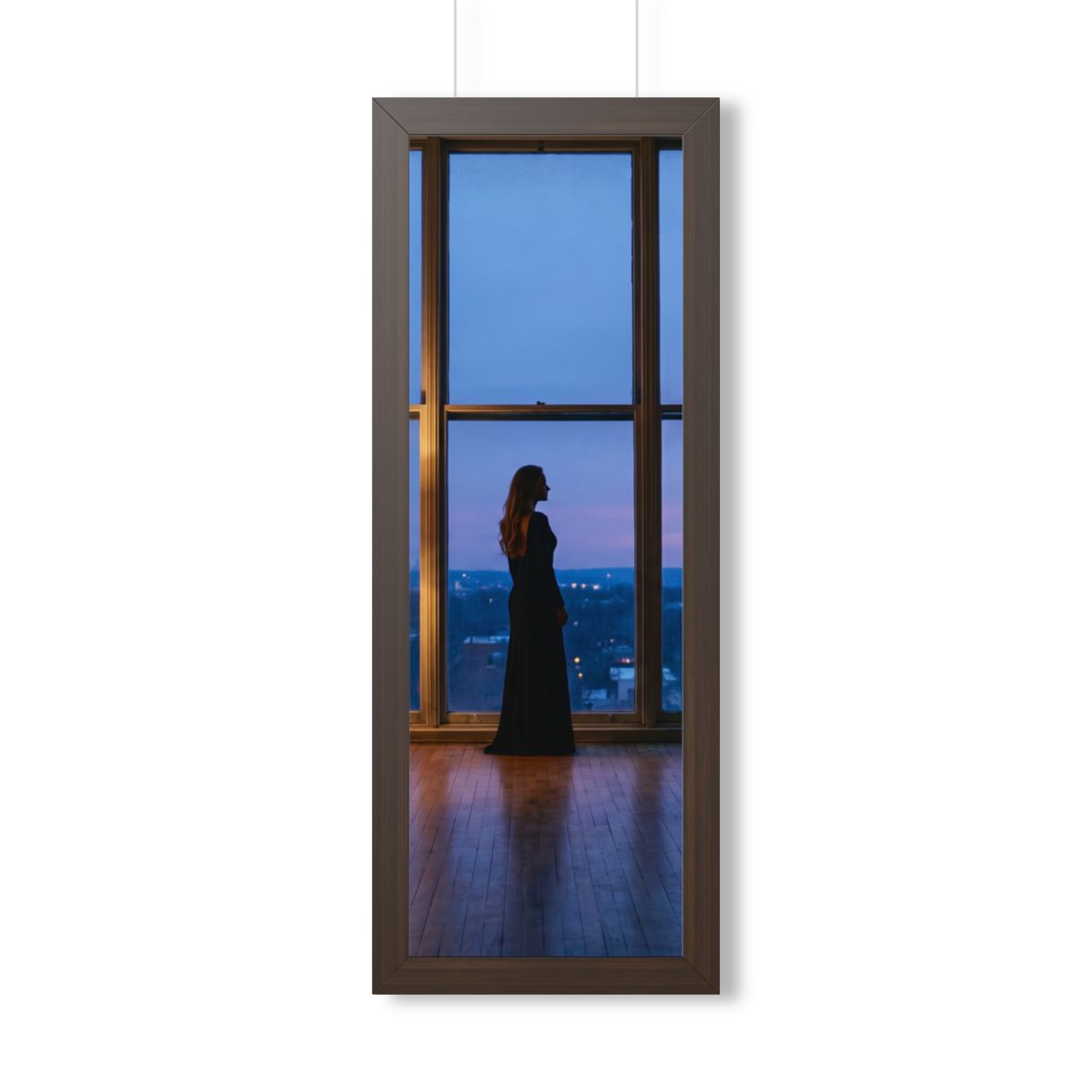 Framed Vertical Poster - Twilight Solitude — Walnut (11×14...