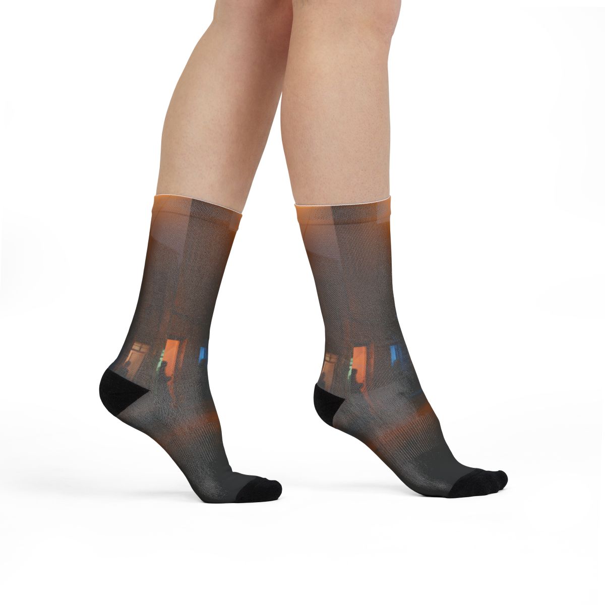 Sublimation Crew Socks - Shadowed Alleyway Mystery Art Print...