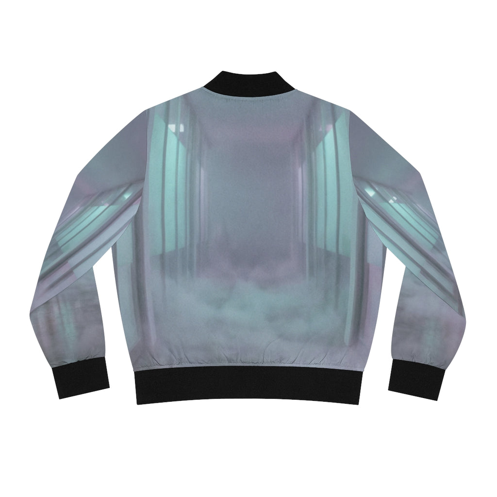 Women's Bomber Jacket - Liminal Corridor Fog Art Print |...
