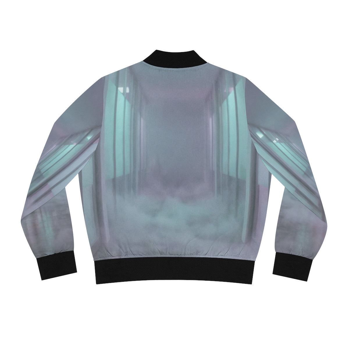 Women's Bomber Jacket - Liminal Corridor Fog Art Print |...
