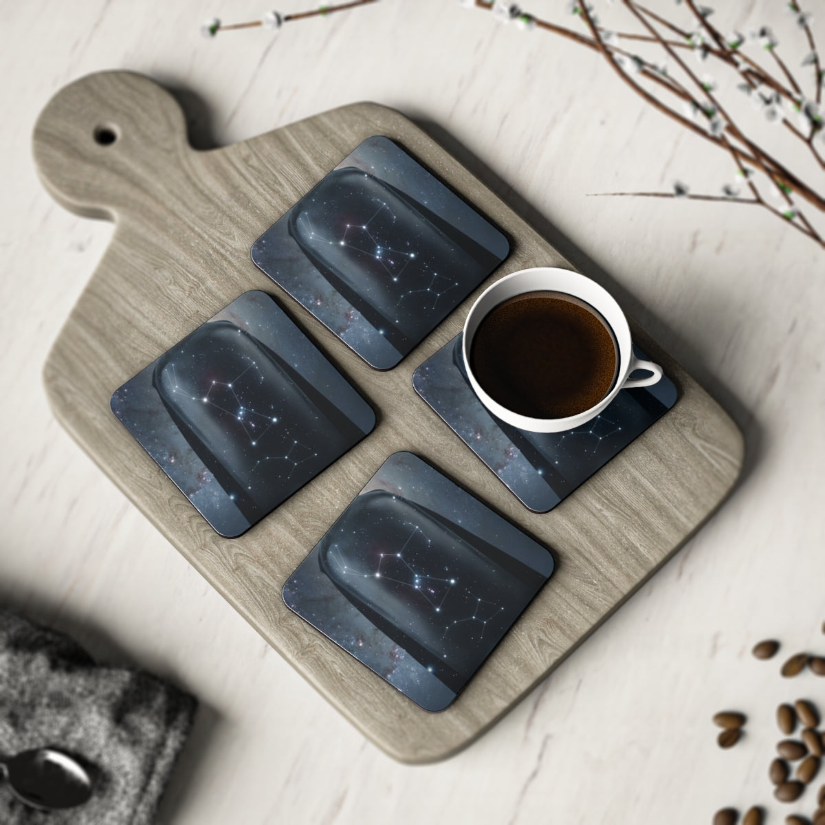 Coasters - Cosmic Sentinel Orion Constellation Art (1 & 4......