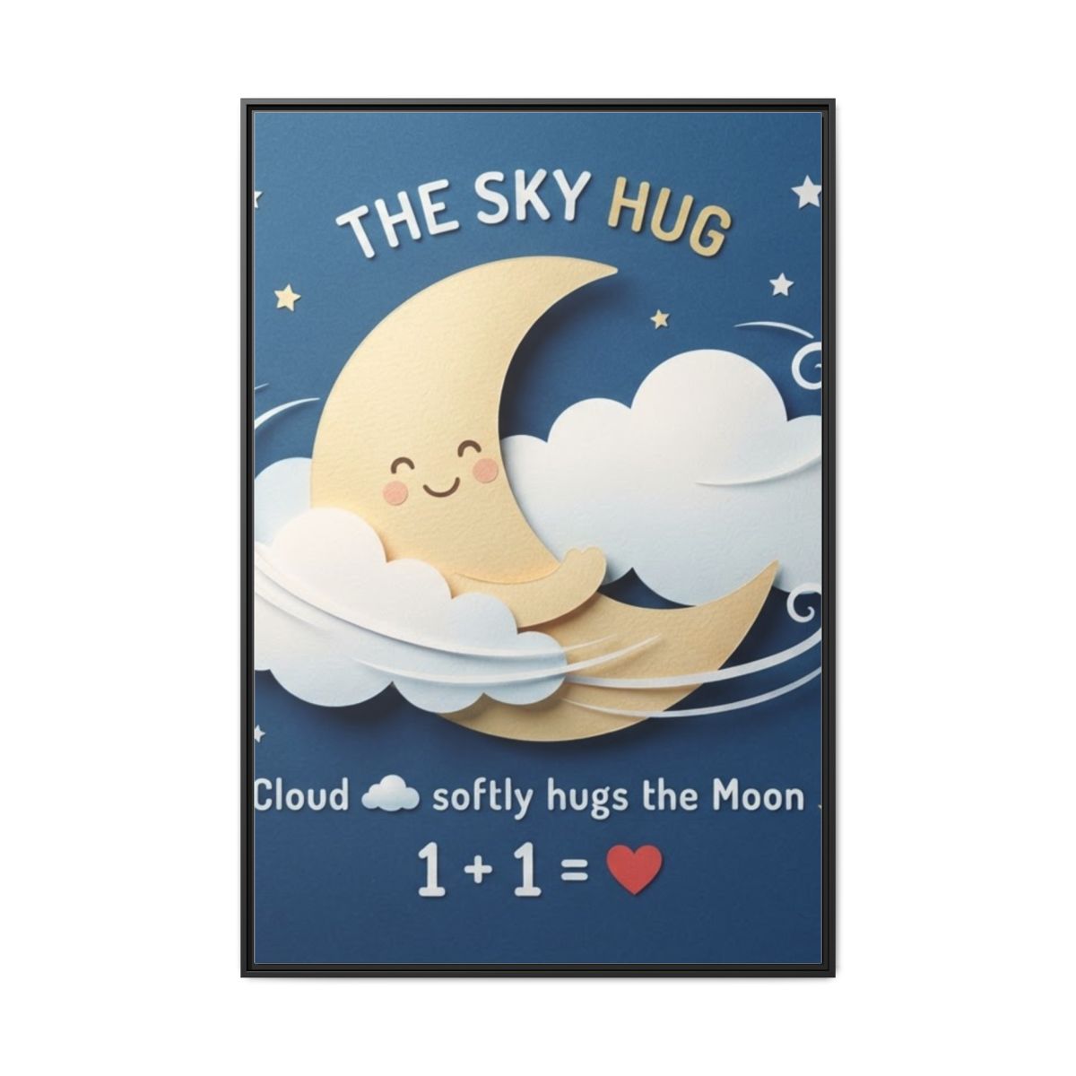 Matte Canvas Framed - The Sky Hug — Black / 1.25" (8×10... |...