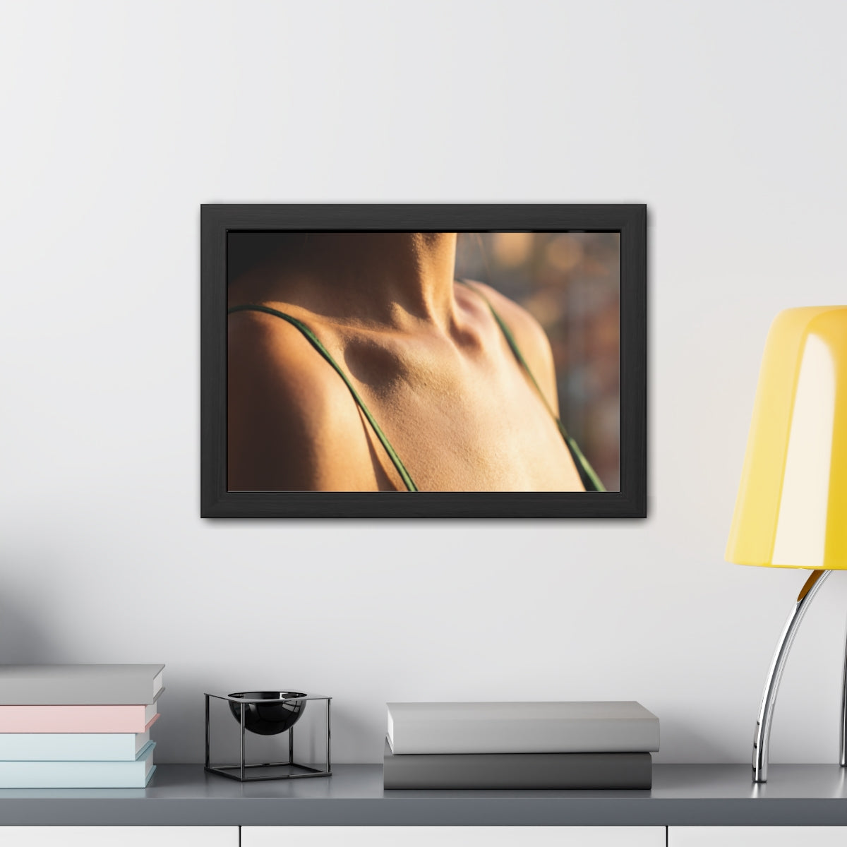 Golden Hour Framed Poster - Elegant Sunkissed Art —... |...