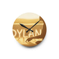 Acrylic Wall Clock - Luminous Golden Time | Echovira Gallery