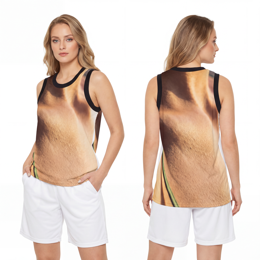 Golden Hour Basketball Jersey - Emerald Sunset