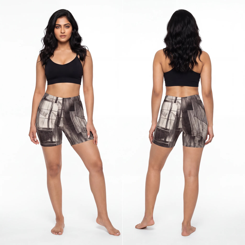 Women's Biker Shorts - Spectral Veils | Echovira Gallery
