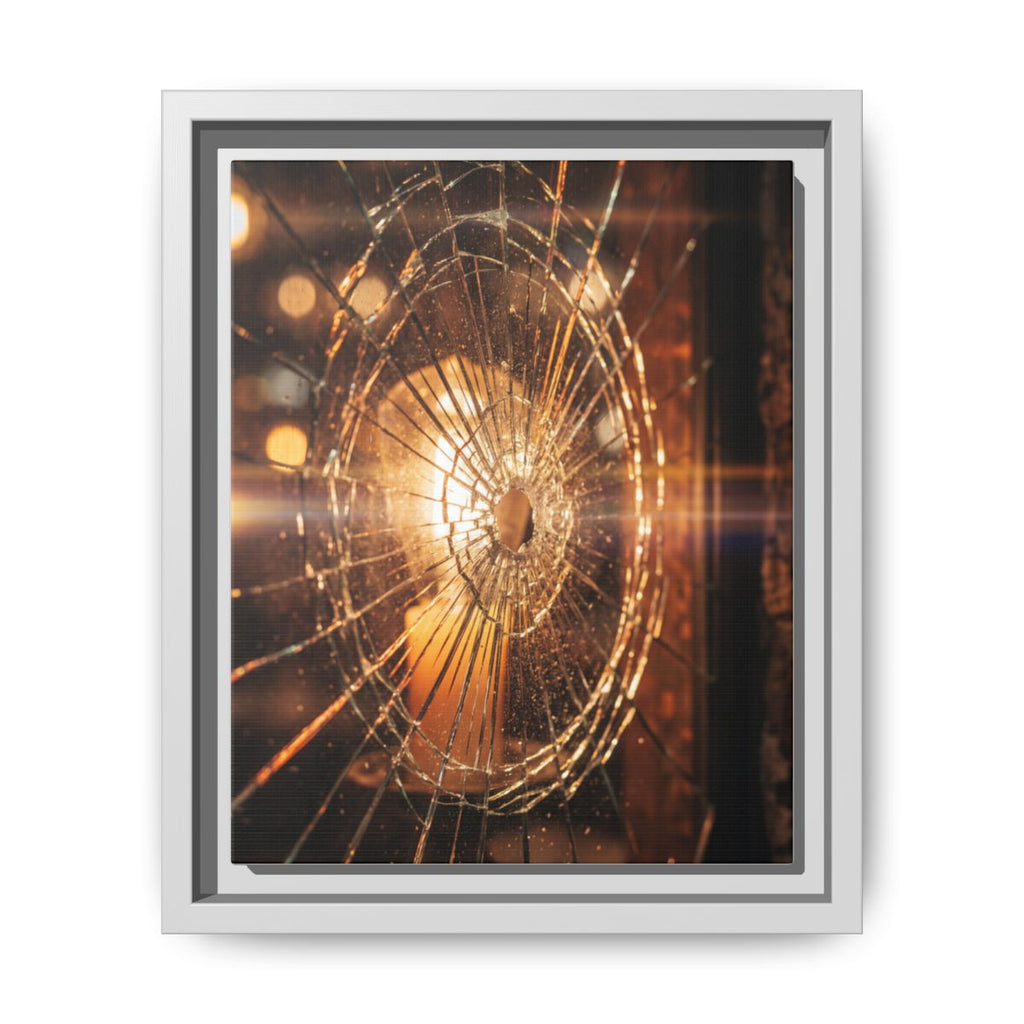 Framed Matte Canvas - Shattered Glass