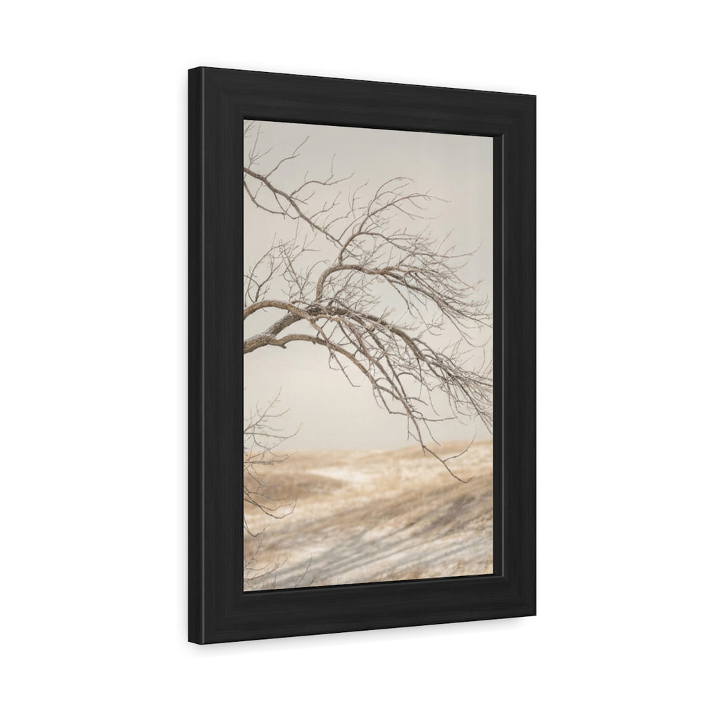 Framed Poster - Minimalist Winter Tree — Portrait