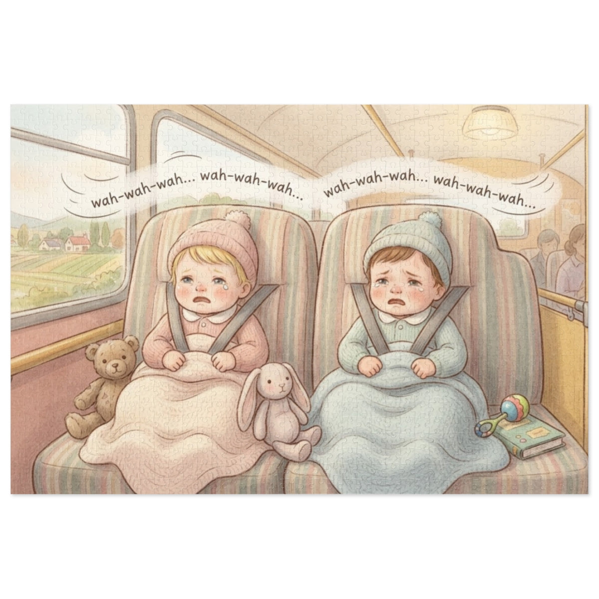 Jigsaw Puzzle with Tin - The Bus Ride (30, 110, 252, 500......