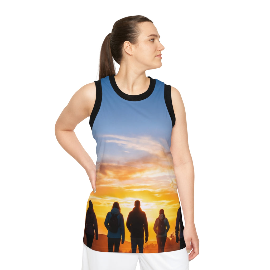 Unisex Basketball Jersey - Sunrise Journey