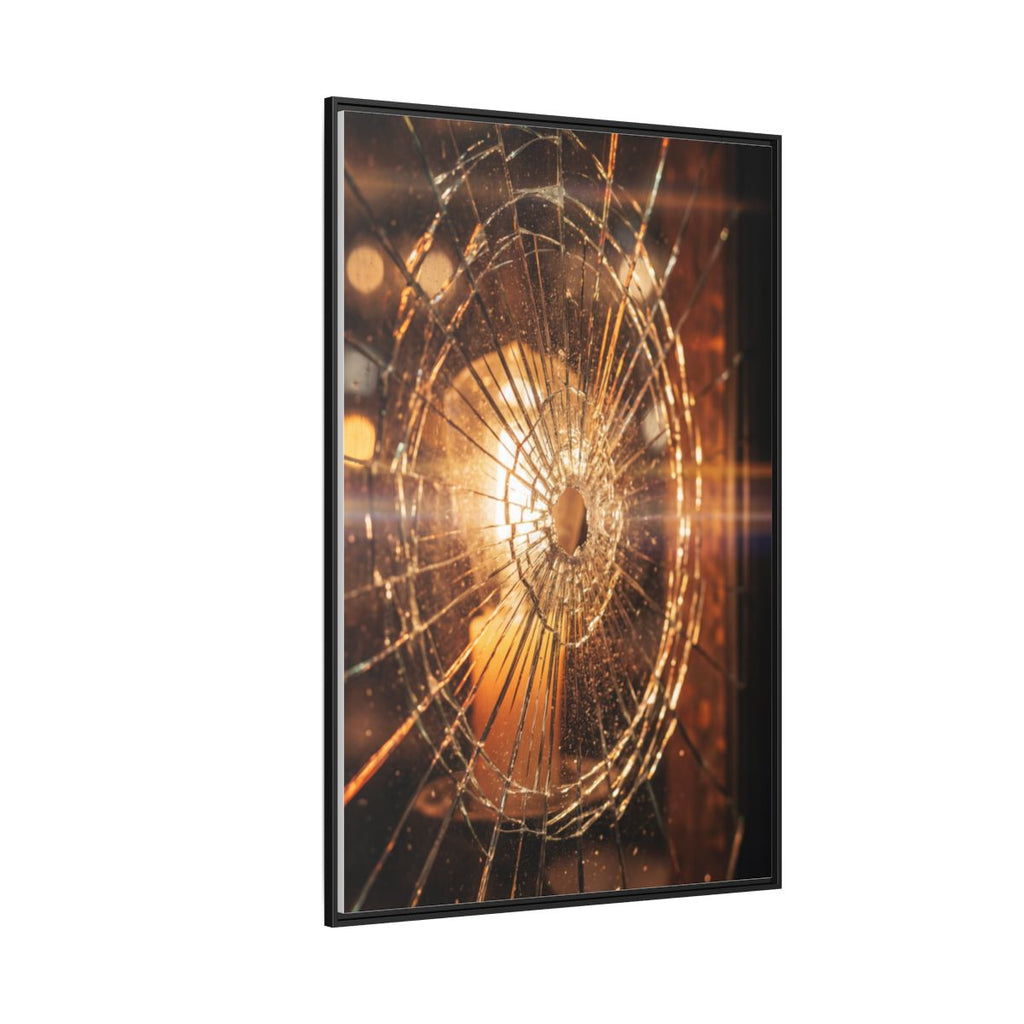 Matte Canvas, Framed - Golden Fractured Art — Black / 1.25" (8×10, 9×12, 11×14, 12×16, 10×20, 12×18, 16×20, 16×24, 18×24, 12×36, 20×24, 16×32, 20×30, 24×30, 24×32, 16×48, 24×36, 24×48, 30×40, 20×60, 32×48, 30×60 & 40×60)