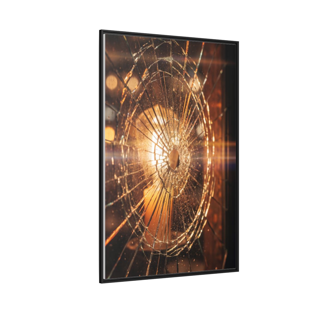 Matte Canvas, Framed - Golden Fractured Art — Black / 1.25" (8×10, 9×12, 11×14, 12×16, 10×20, 12×18, 16×20, 16×24, 18×24, 12×36, 20×24, 16×32, 20×30, 24×30, 24×32, 16×48, 24×36, 24×48, 30×40, 20×60, 32×48, 30×60 & 40×60)