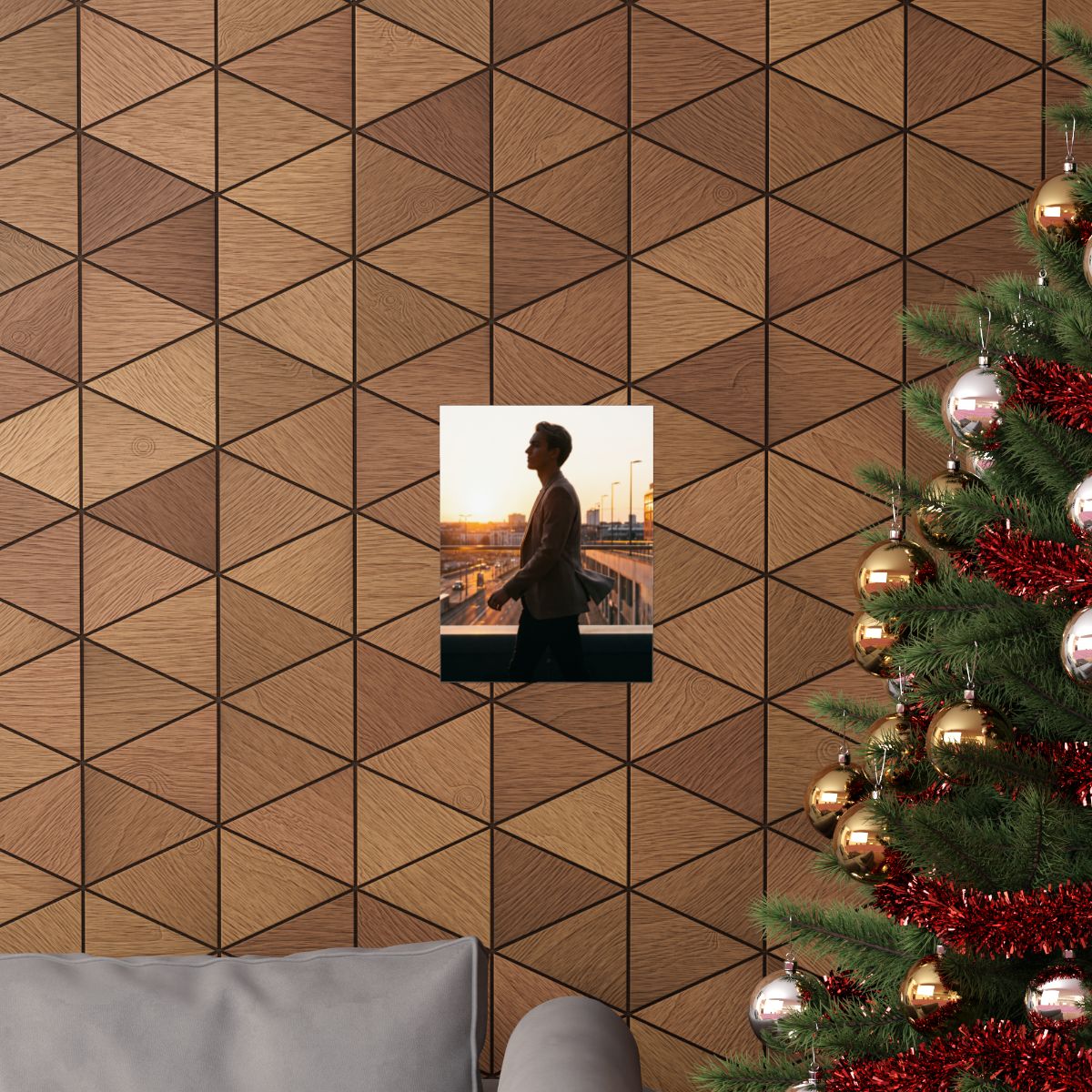 Matte Vertical Poster - Golden Hour Walk (8×10 & 36×54) |...