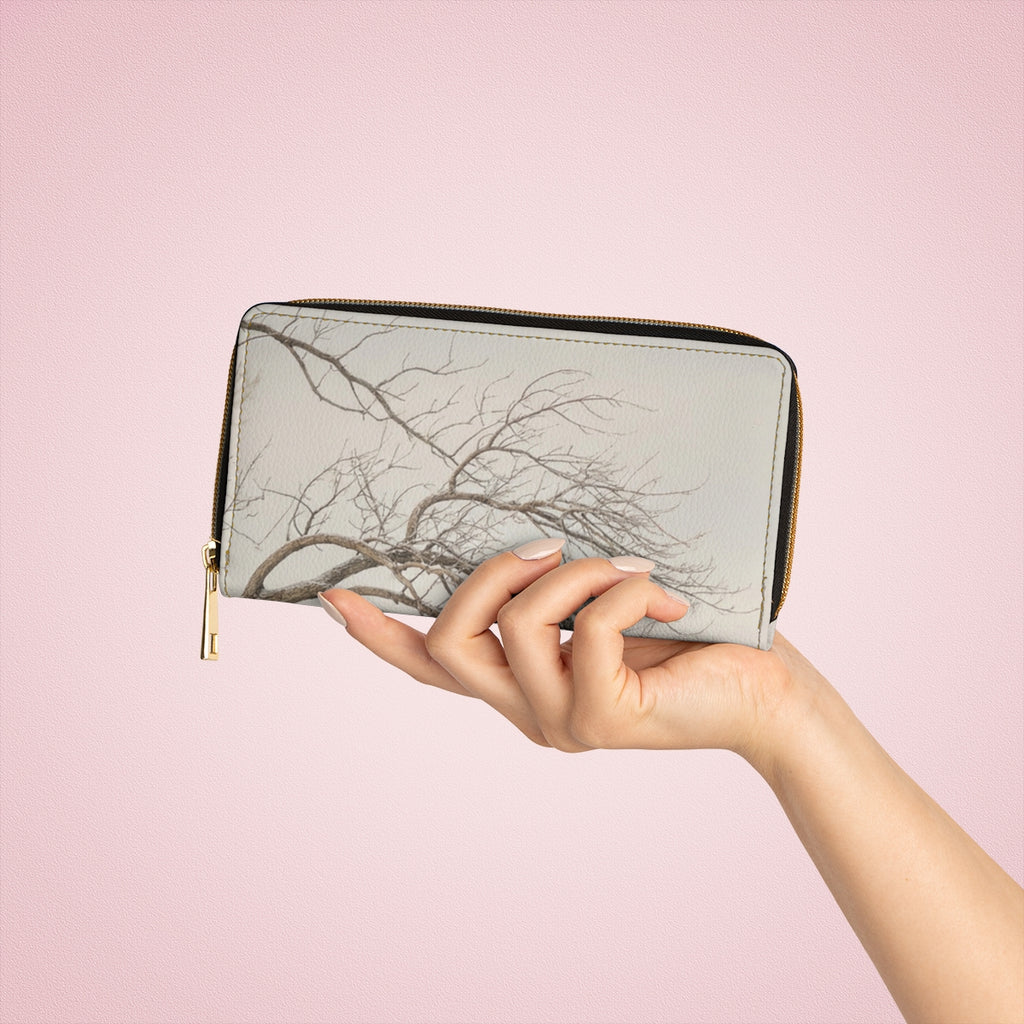 Zipper Wallet - Winter Branch Solitude Landscape | Echovira...