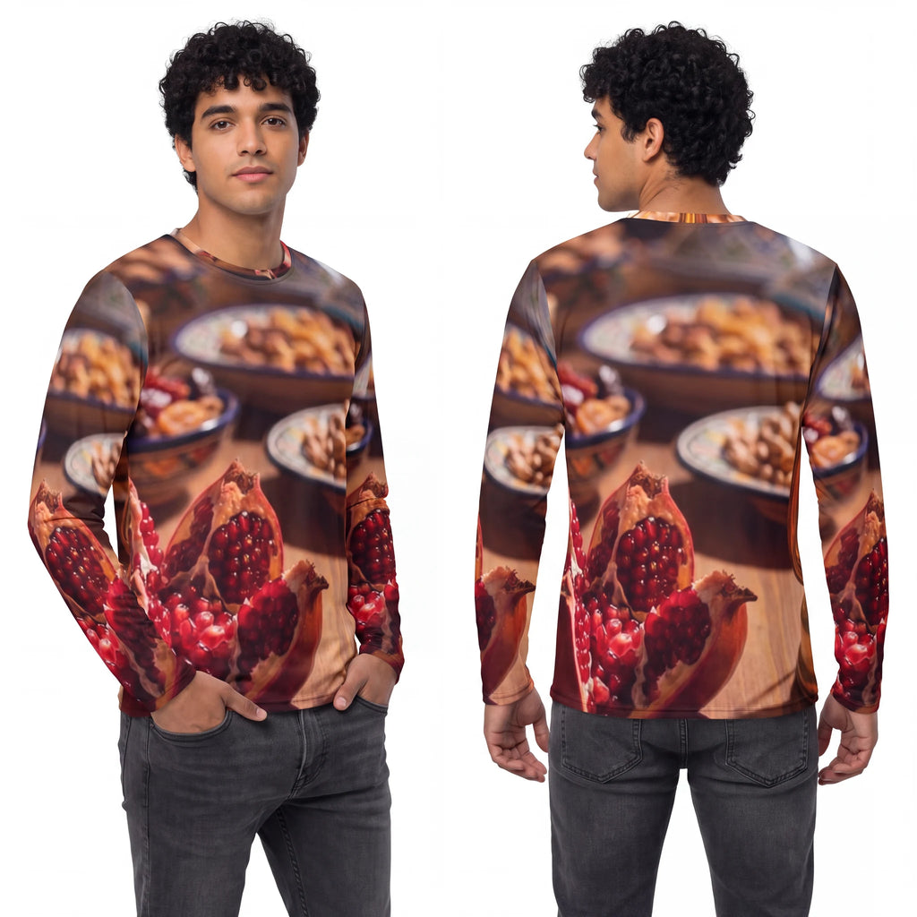 Men's Long Sleeve Shirt - Amber Feast | Echovira Gallery