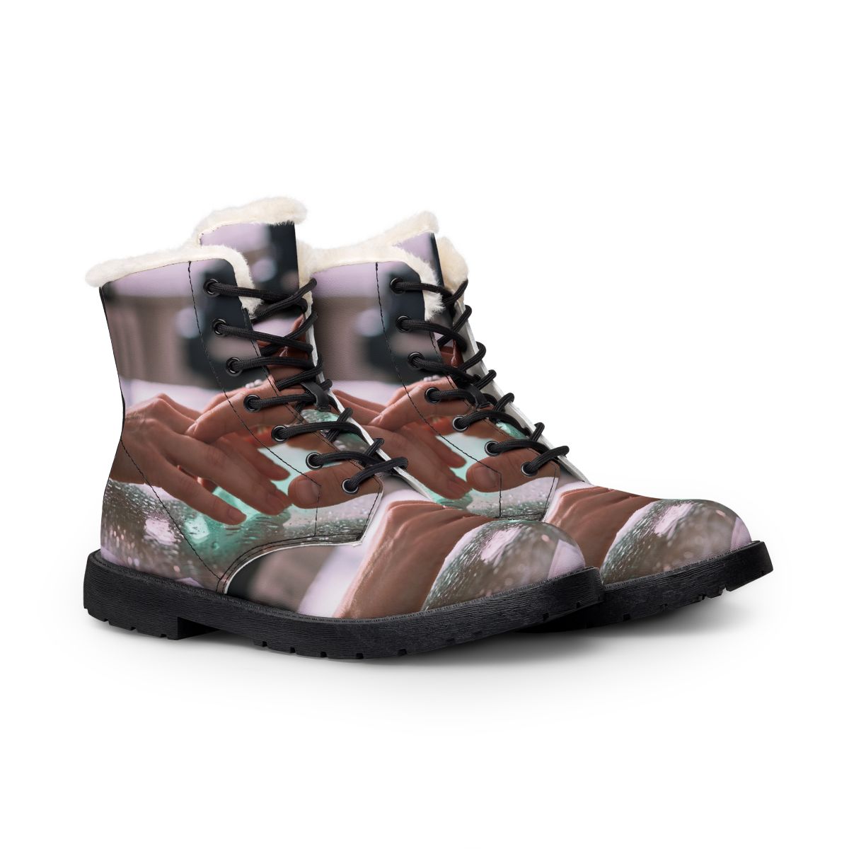Women's Boots with Intimate Hands Art