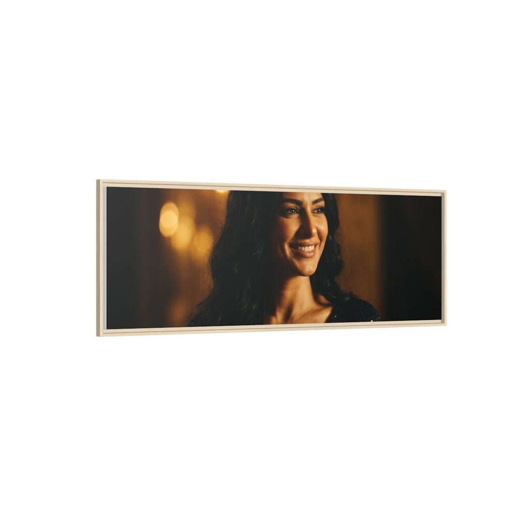 Framed Canvas Art - Golden Glamour — Natural / 1.25"