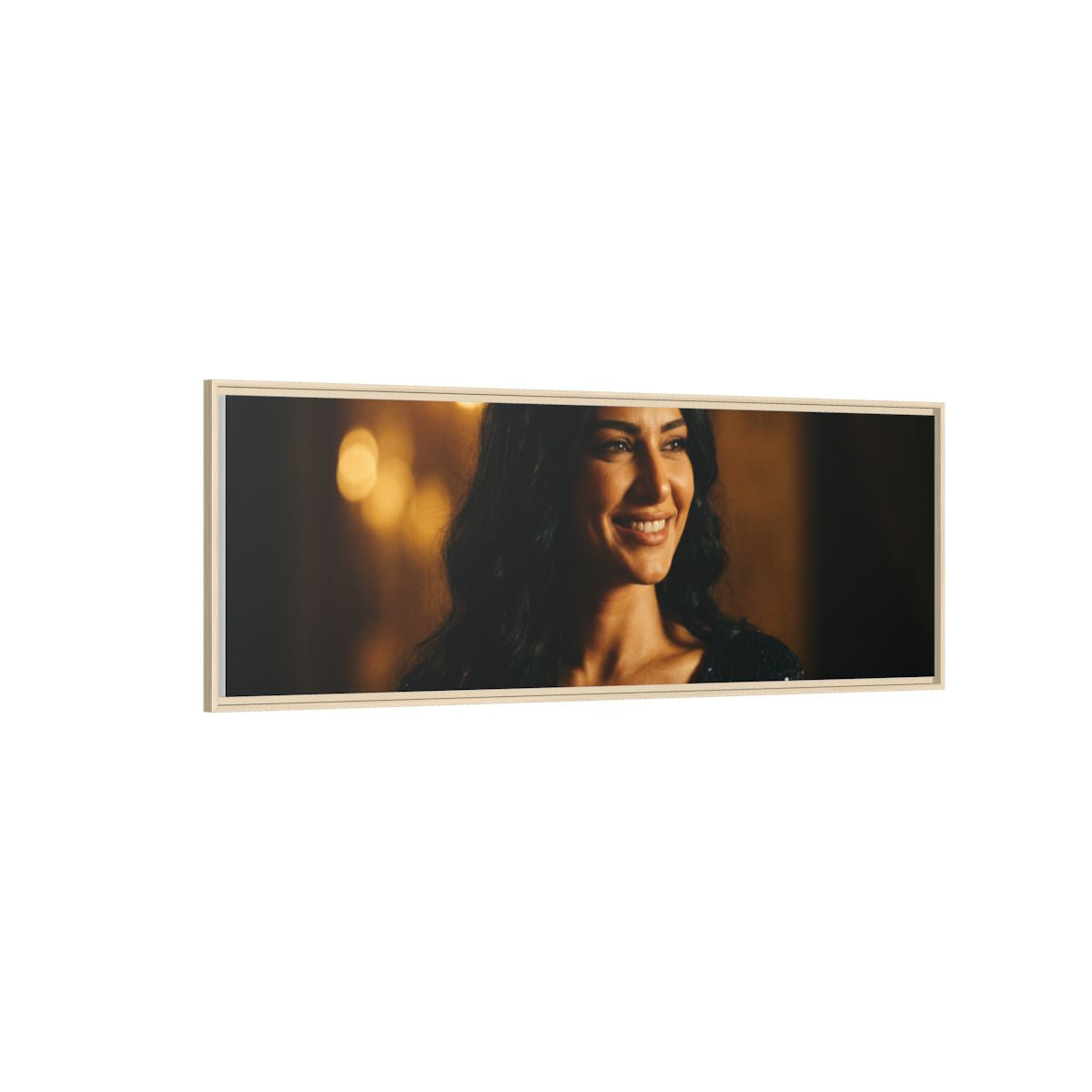 Framed Canvas Art - Golden Glamour — Natural / 1.25"