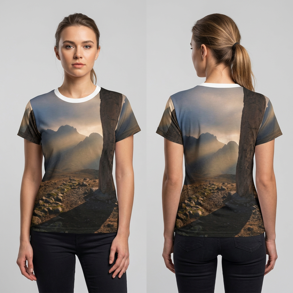 Women's Cut & Sew Tee - Mountains