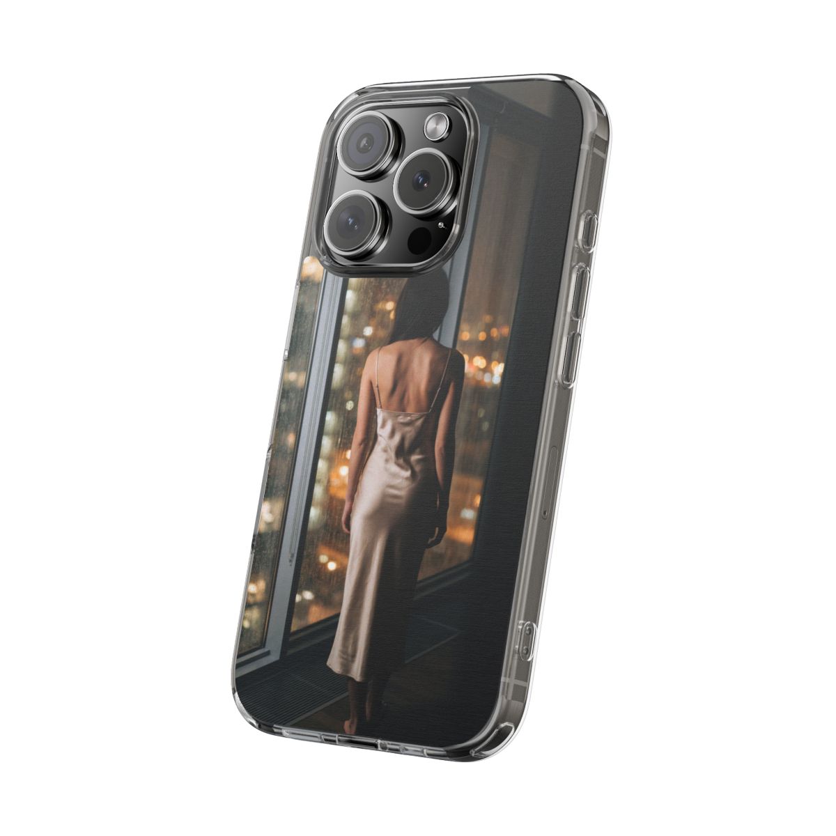 Clear Impact-Resistant Cases - Clear Phone Case - Rainy Mood...