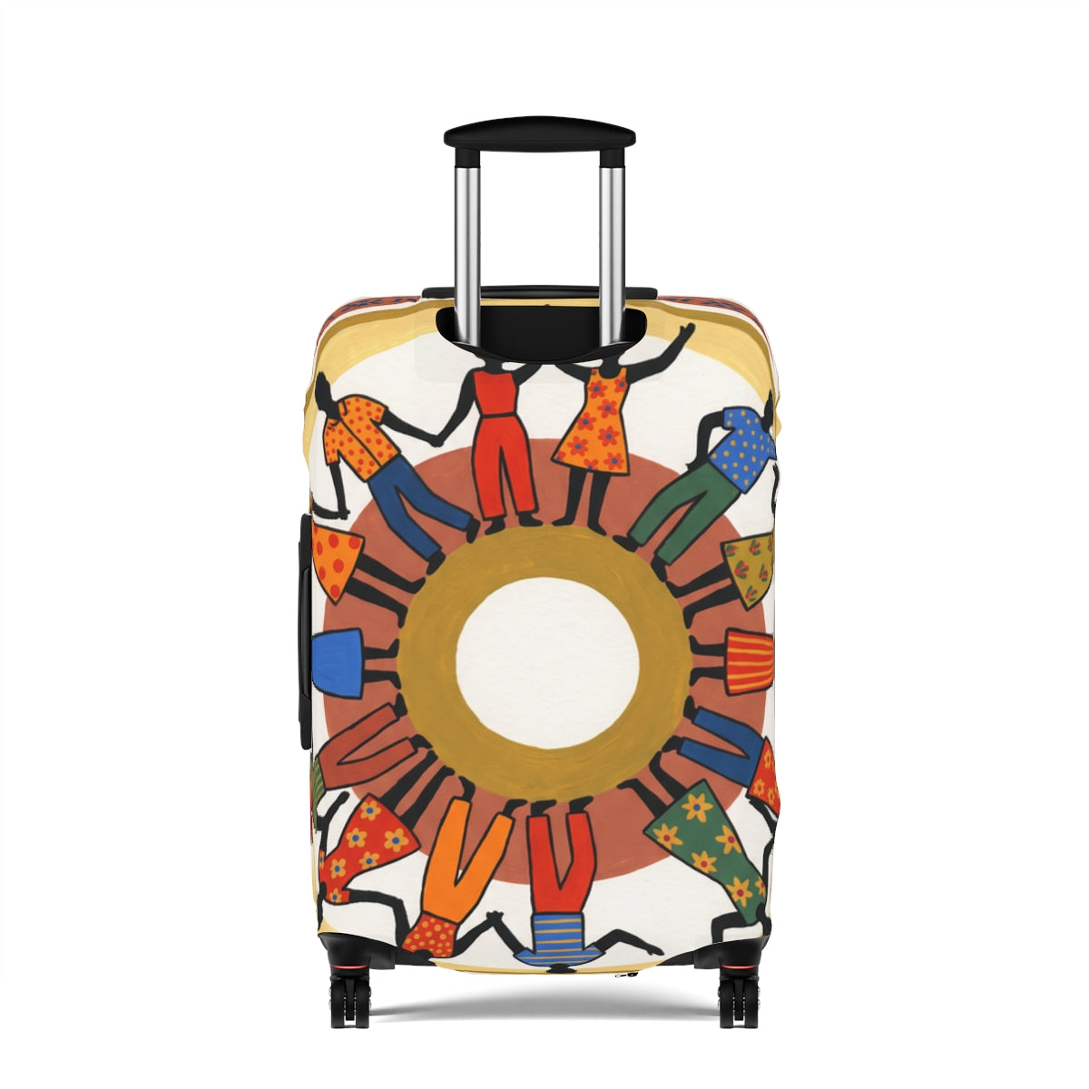 Luggage Cover - Unity Mandala Folk Art | Echovira Gallery