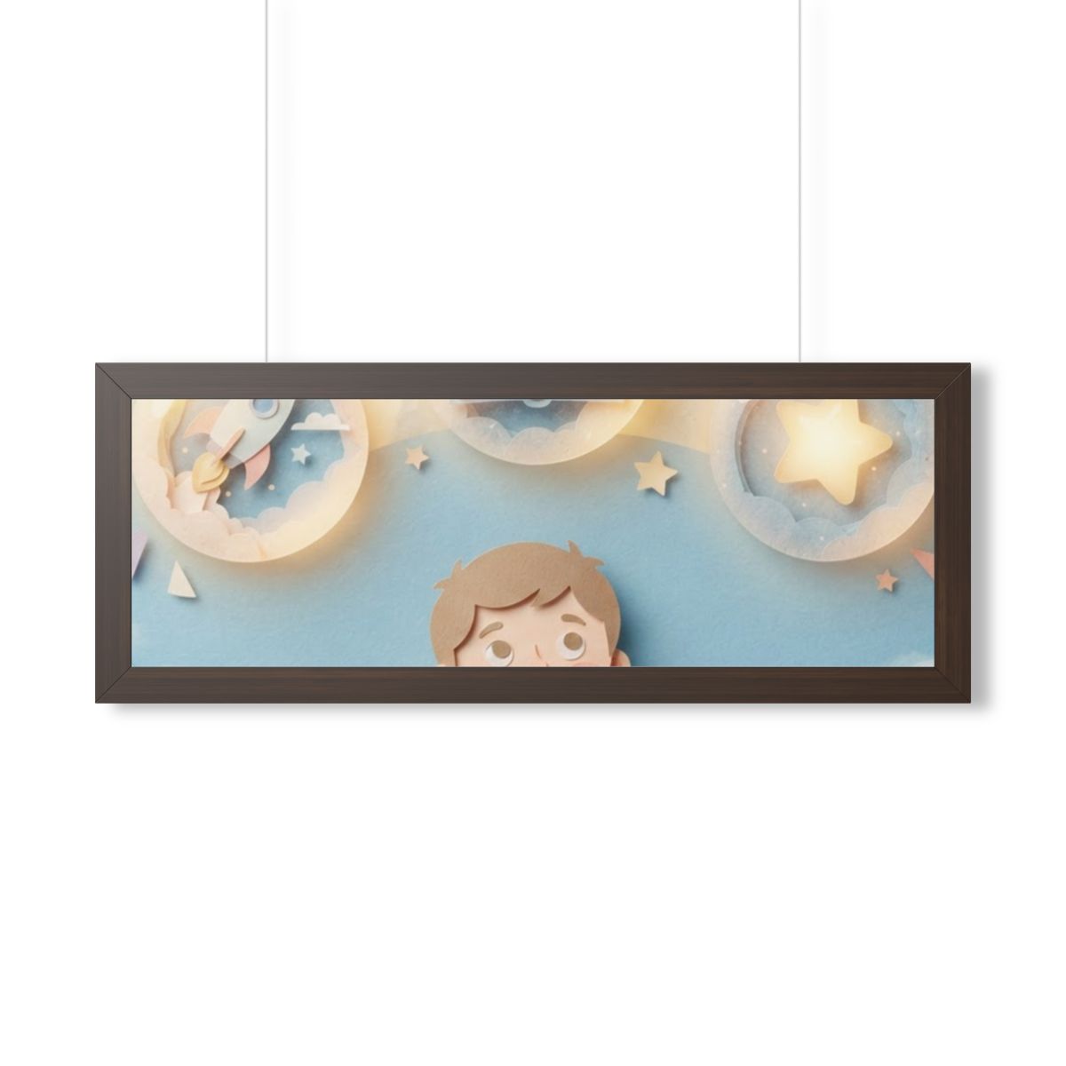 Framed Horizontal Poster - Sky Wonder — Walnut (14×11... |...
