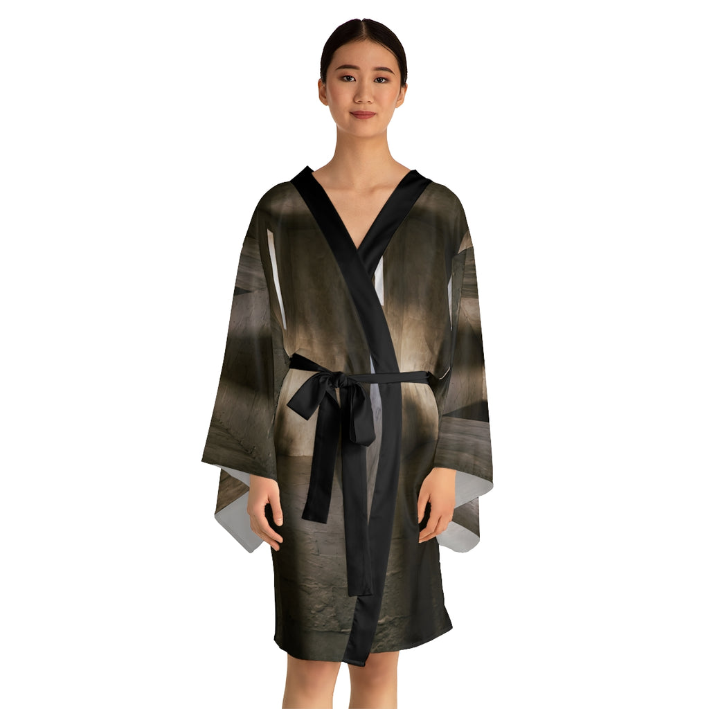 Long Sleeve Kimono Robe - Shadows of the Citadel moody... |...