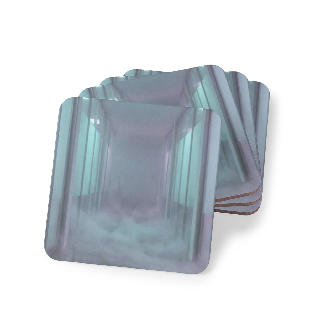 Coasters - Liminal Corridor Fog Art Print (1 & 4 pcs) |...