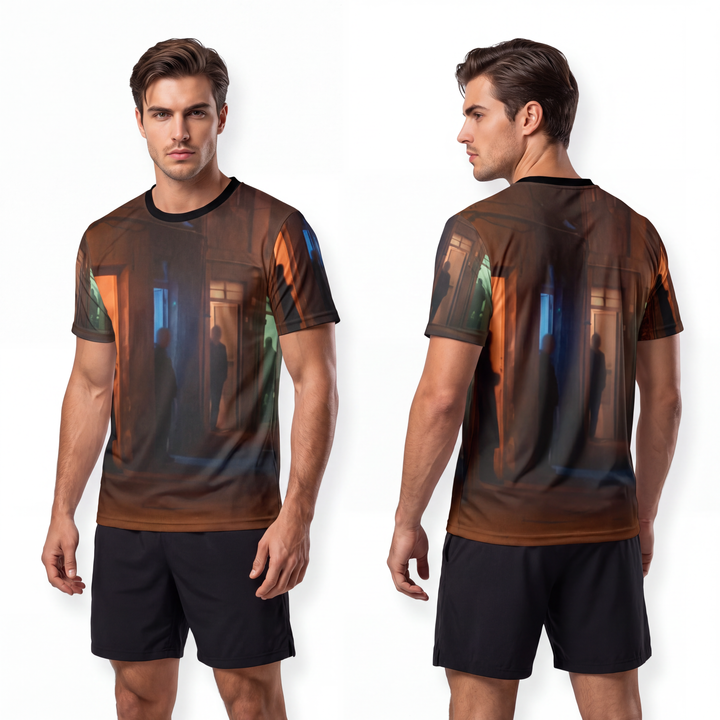 Men's Sports Jersey - Shadowed Alleyway Mystery Art Print