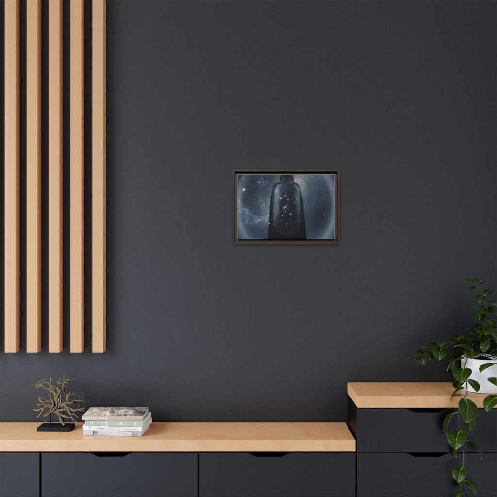 Framed Matte Canvas - Cosmic Sentinel — Espresso / 1.25"......