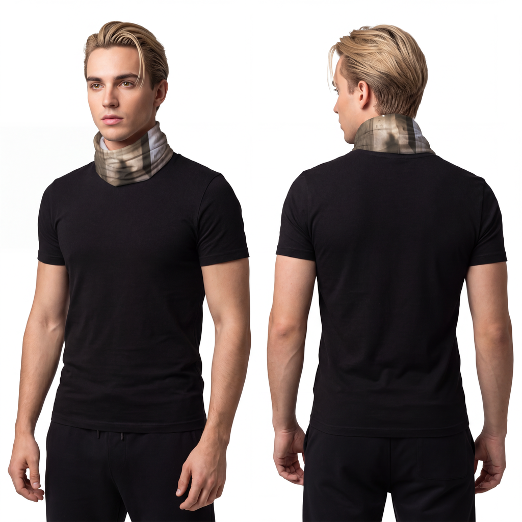 Men's Lightweight Neck Gaiter - Shadows of the Citadel moody...